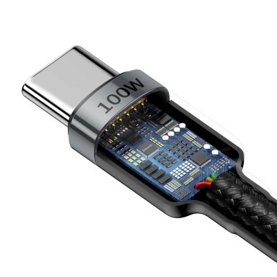 Baseus Cafule PD2.0 100W flash įkrovimo USB tipo-C laidas (20V