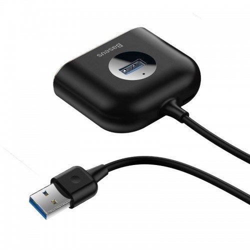 "Baseus" kvadratinis apvalus USB adapteris, HUB USB 3.0 į 1x "Baseus" kvadratinis apvalus USB adapteris, HUB USB 3.0 į 1x