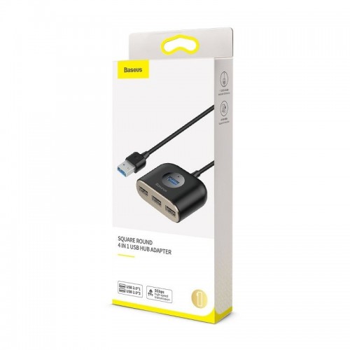 "Baseus" kvadratinis apvalus USB adapteris, HUB USB 3.0 į 1x "Baseus" kvadratinis apvalus USB adapteris, HUB USB 3.0 į 1x