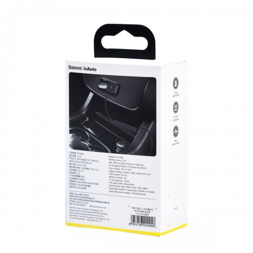 Baseus T įvesta S-16 belaidis MP3 automobilinis įkroviklis Baseus T įvesta S-16 belaidis MP3 automobilinis įkroviklis