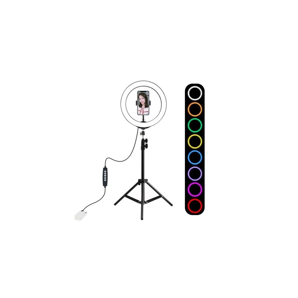 Puluz 1,1 m trikojo laikiklis + 26 cm RGBW LED žiedas Vlogging