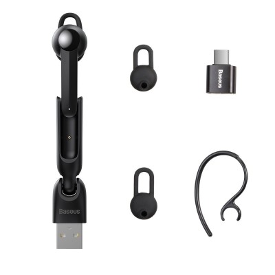 "Baseus A05" "Bluetooth" ausinės 5.0 USB - Juoda-Pagrindinis