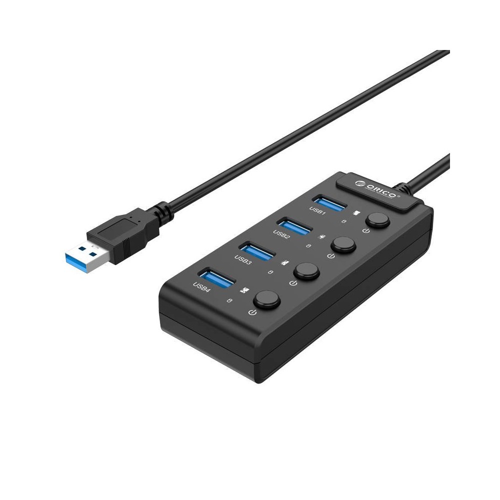 Orico USB 3.0. Koncentratorius su jungikliais, 5x USB
