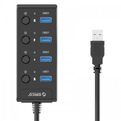 Orico USB 3.0. Koncentratorius su jungikliais, 5x USB