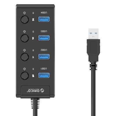 Orico USB 3.0. Koncentratorius su jungikliais, 5x USB