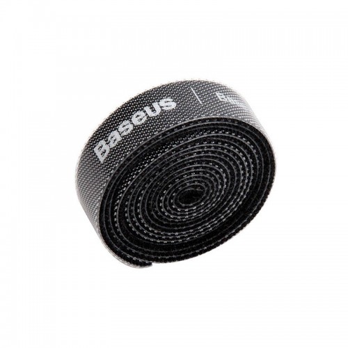 "Baseus" spalvingi apskritimo "Velcro" dirželiai 1 m juodos