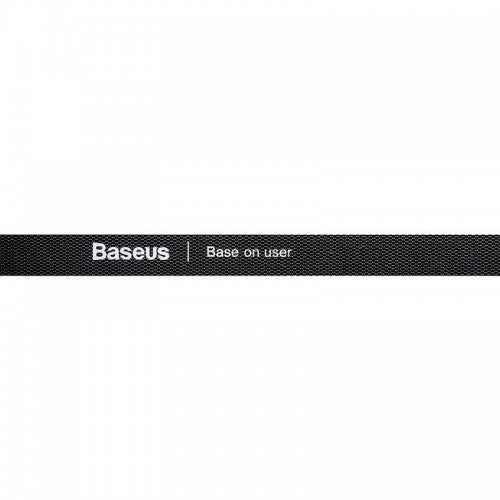 "Baseus" spalvingi apskritimo "Velcro" dirželiai 1 m juodos