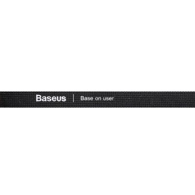"Baseus" spalvingi apskritimo "Velcro" dirželiai 1 m juodos