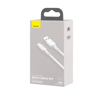 "Baseus Simple Wisdom" duomenų kabelio rinkinys iš USB į tipą-C