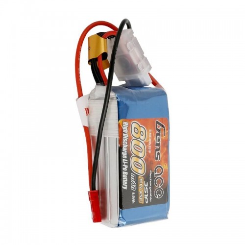 GensAce LiPo 800mAh 11.1V 45C 3S1P akumuliatorius-LiFePO4