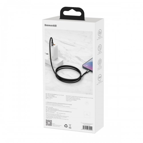 "Baseus Tungsten Gold" kabelio s-C į iP PD 20W 2 m
