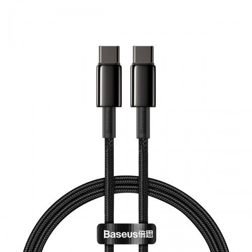 "Baseus Tungsten Gold" kabelio s-C tipo su C tipo-C 100W 1m