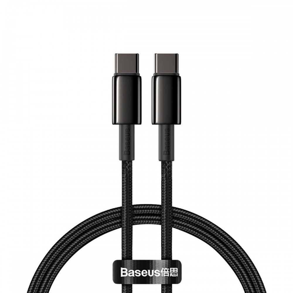 "Baseus Tungsten Gold" kabelio s-C tipo su C tipo-C 100W 1m