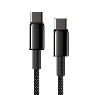 "Baseus Tungsten Gold" kabelio s-C tipo su C tipo-C 100W 1m