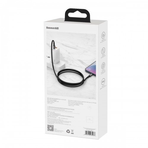 "Baseus Tungsten Gold" kabelio s-C tipo su C tipo-C 100W 1m
