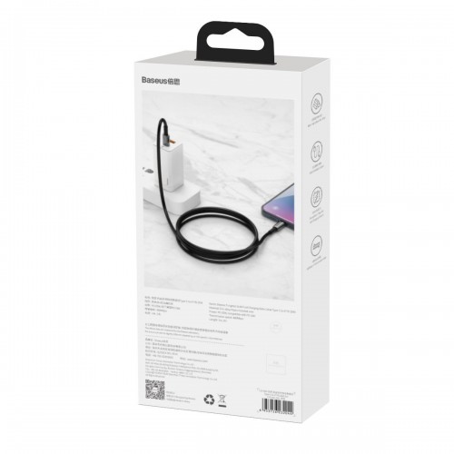 "Baseus Tungsten Gold" kabelio s-C tipo su C tipo-C 100W 2 m