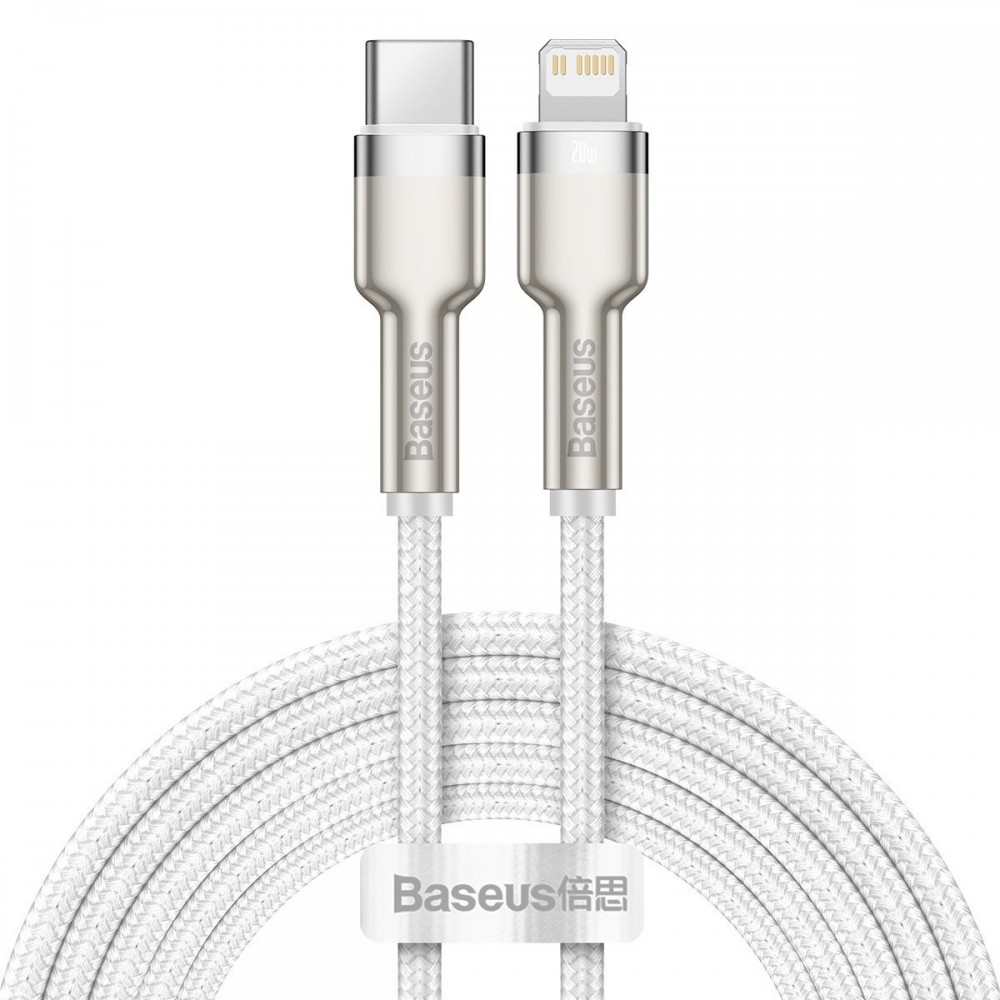 USB-C cable for Lightning Baseus Cafule, PD, 20W, 2m (white)