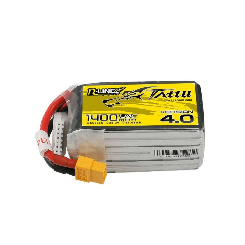 Tattu R-"Line 4.0" 1400mAh 22,2 V 130C 6S1P XT60