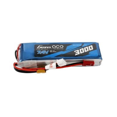 Gens Ace 3000mAh 7.4V 1C 2S1P LiPo akumuliatorius-LiFePO4