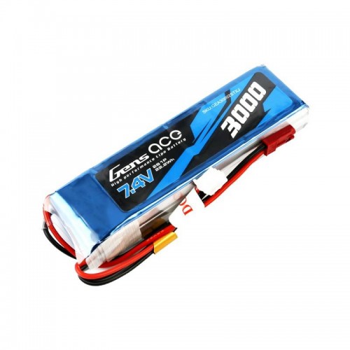 Gens Ace 3000mAh 7.4V 1C 2S1P LiPo akumuliatorius-LiFePO4