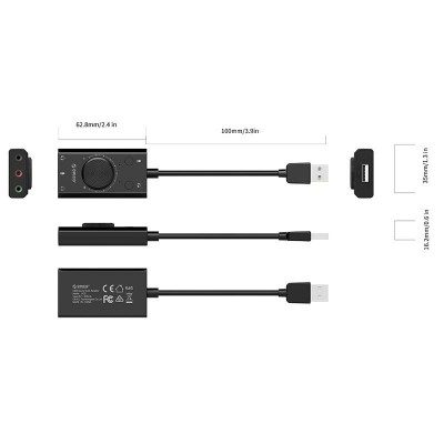Orico daugiafunkcinė USB 2.0 išorinė garso kortelė