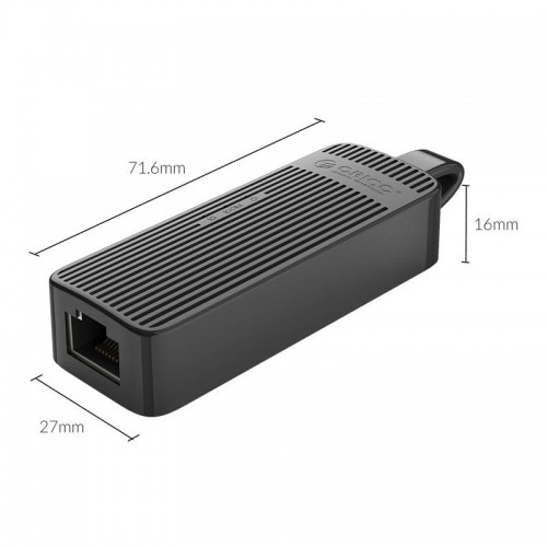 "ORICO" USB-RJ45 tinklo adapteris (juodas)-Pagrindinis