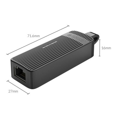 "ORICO" USB-RJ45 tinklo adapteris (juodas)-Pagrindinis