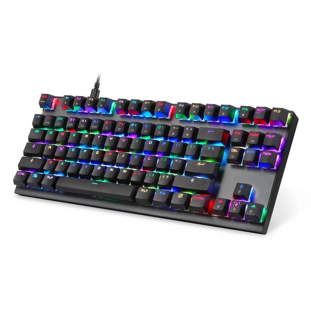 Mechaninė žaidimų klaviatūra Motospeed K82 RGB (juoda)-Laidinė