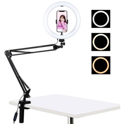 Puluz Stalinis rankinis stovas su 26 cm LED Vlogging Ring