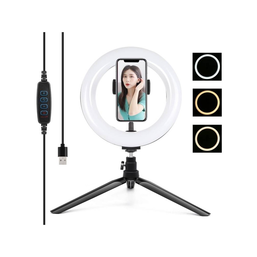 Puluz Trikojo laikiklis su 20 cm LED žiedu Vlogging