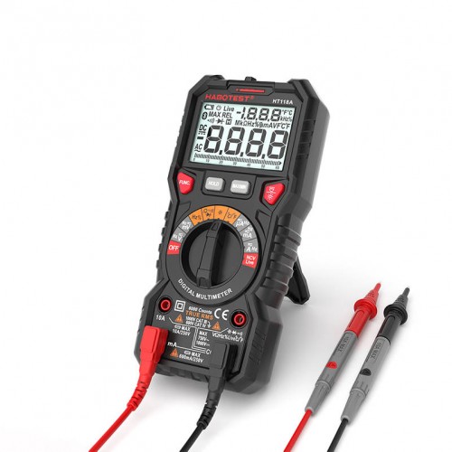 Skaitmeninis multimetras su žibintuvėliu Habotest HT118A, True