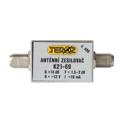 Antenos stiprintuvas Teroz 406X, mažo triukšmo, UHF, G14dB