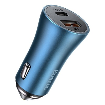 "Baseus Golden Contactor Pro" automobilinis įkroviklis, USB +