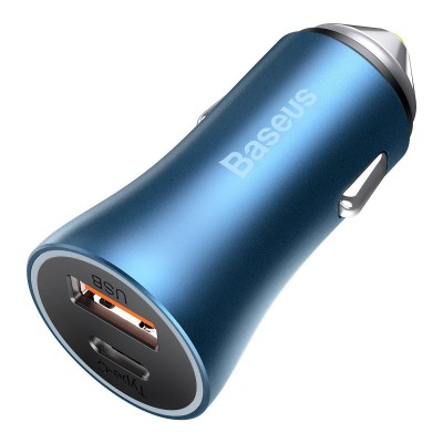 "Baseus Golden Contactor Pro" automobilinis įkroviklis, USB +