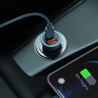 "Baseus Golden Contactor Pro" automobilinis įkroviklis, USB +