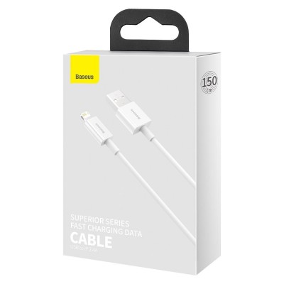 "Baseus Superior Series" USB ir "Lightning" 2,4A 1,5 m kabelis