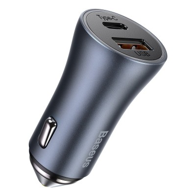 "Baseus Golden Contactor Pro" automobilinis įkroviklis, USB +