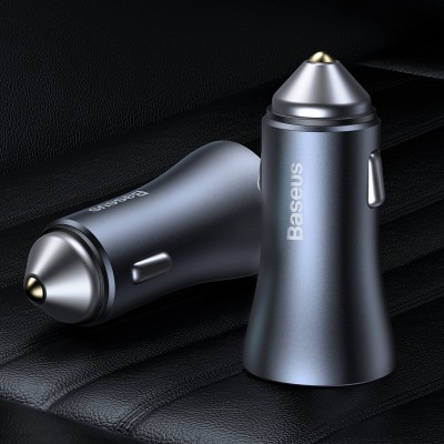 "Baseus Golden Contactor Pro" automobilinis įkroviklis, USB +