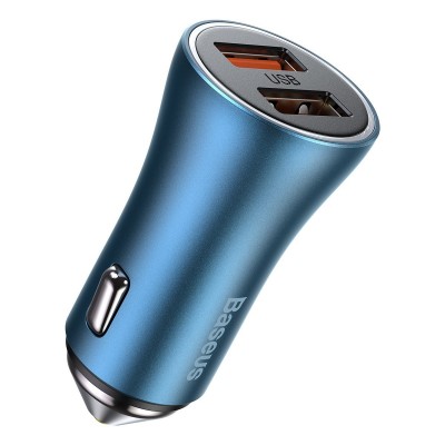"Baseus Golden Contactor Pro" automobilinis įkroviklis, 2x USB