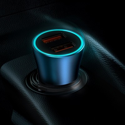 "Baseus Golden Contactor Pro" automobilinis įkroviklis, 2x USB