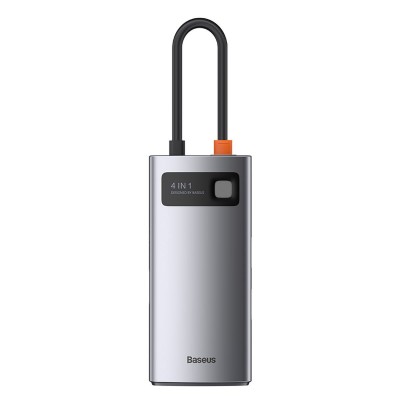 Centratorius 4in1 Baseus Metal Gleam Series, USB-C į USB 3.0 +