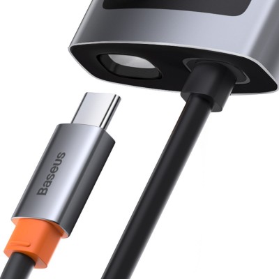 Centratorius 4in1 Baseus Metal Gleam Series, USB-C į USB 3.0 +