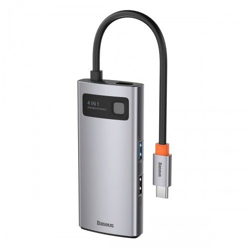 Centratorius 4in1 Baseus Metal Gleam Series, USB-C į USB 3.0 +