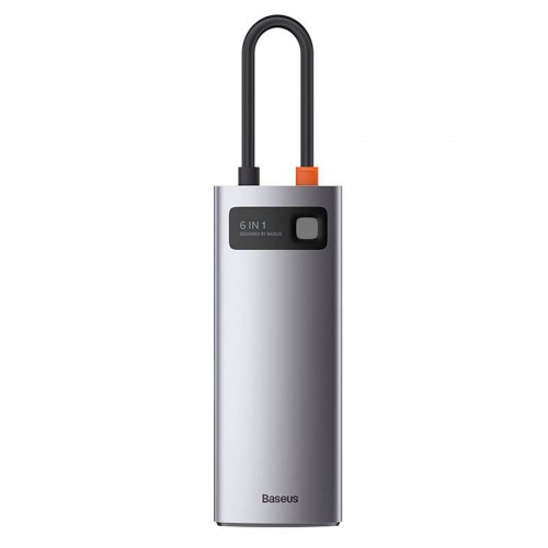 Centratorius 6in1 Baseus Metal Gleam Series, USB-C į 3x USB 3.0