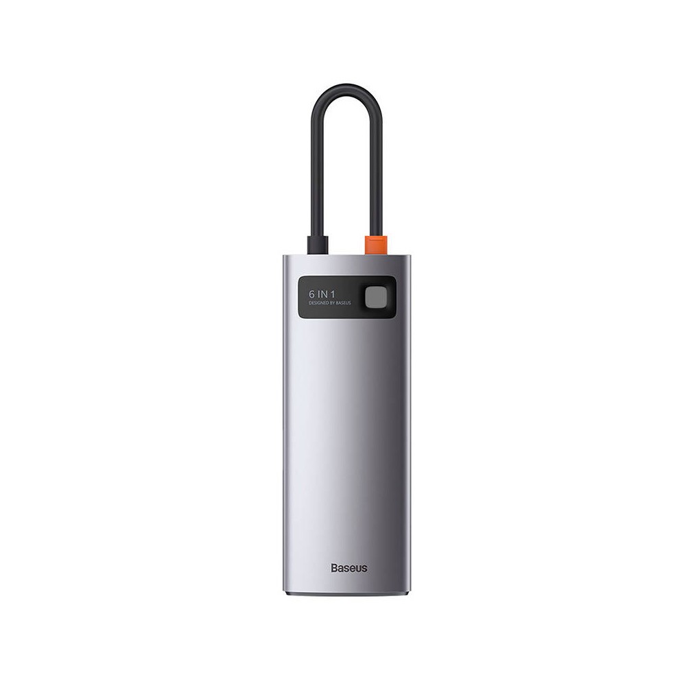 Centratorius 6in1 Baseus Metal Gleam Series, USB-C į 3x USB 3.0