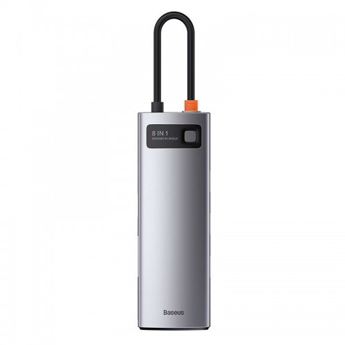 Centratorius 8in1 Baseus Metal Gleam Series, USB-C į 3x USB 3.0