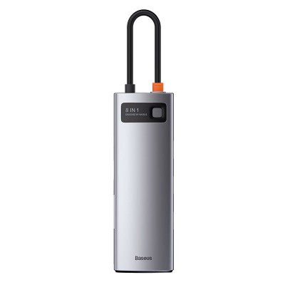 Centratorius 8in1 Baseus Metal Gleam Series, USB-C į 3x USB 3.0