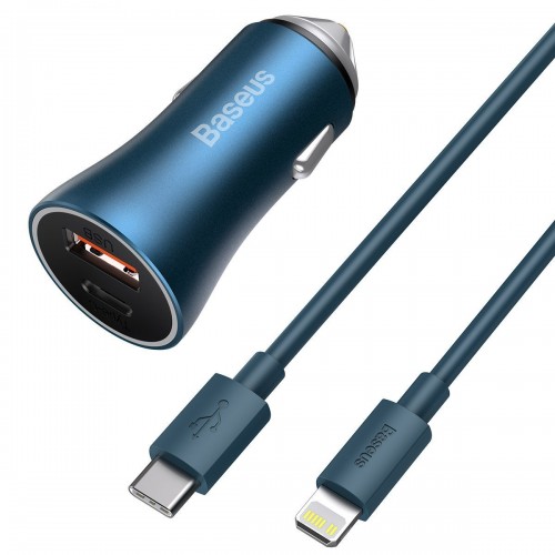 "Baseus Golden Contactor Pro" automobilinis įkroviklis, USB +