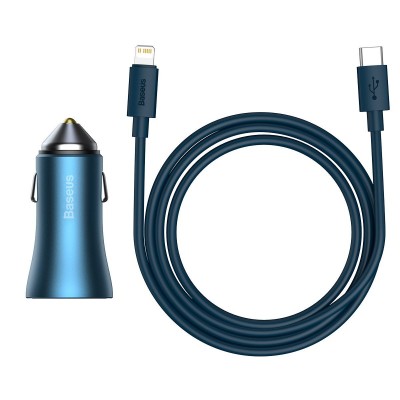 "Baseus Golden Contactor Pro" automobilinis įkroviklis, USB +