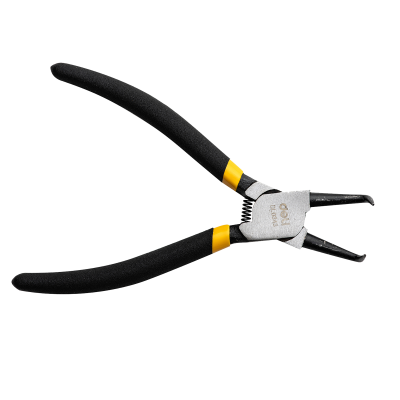 Sulenktos vidinės žiedinės replės 7" Deli Tools EDL0343 (juodos